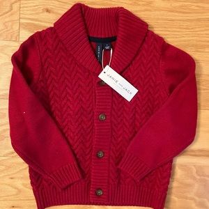 Brand new red cardigan sweater. 3T. Janie and Jack